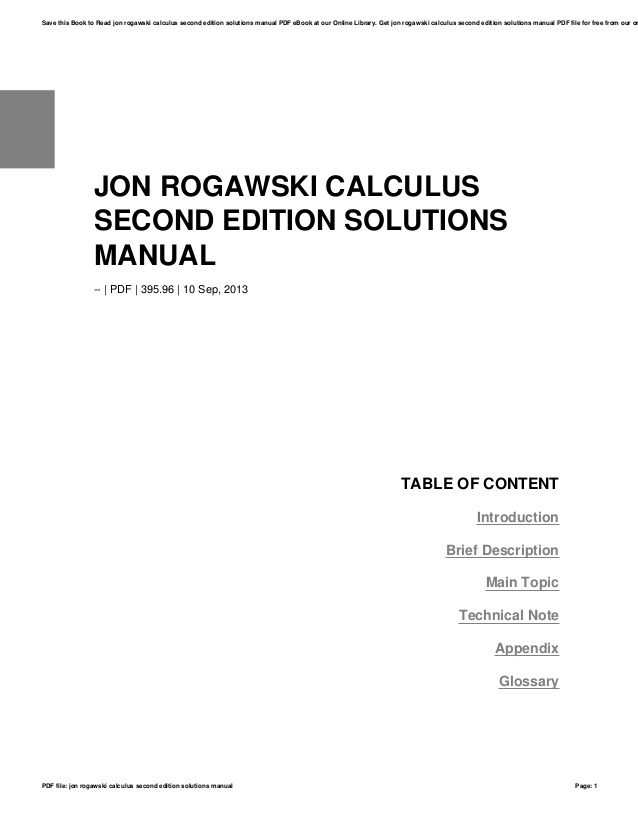 Solutions Manual Jon Rogawski